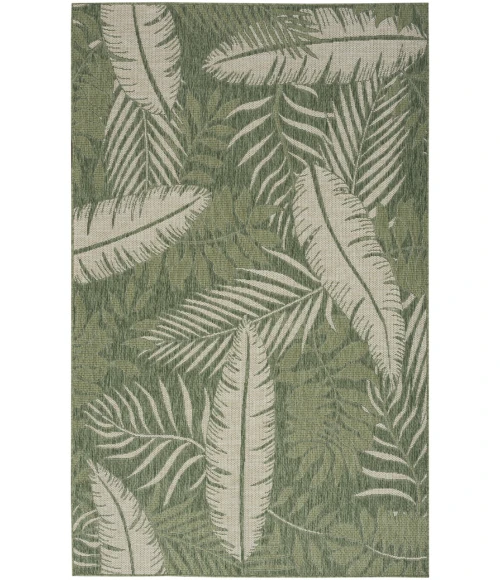 Nourison Garden Oasis Green Ivory GOA02 4 ft. X 6 ft. Rectangle Rug