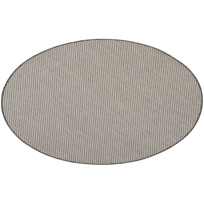 Nourison Courtyard Ivory/Charcoal COU01 4 ft. Round Rug