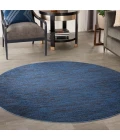 Nourison Essentials Midnight Blue Area Rug NRE01-Midnight Blue