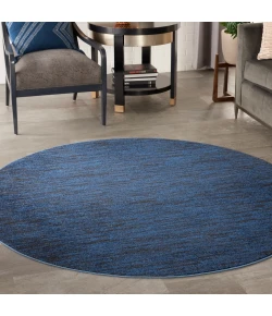 Nourison Home Nourison Essentials NRE01 Midnight Blue 6 ft. Round Area Rug