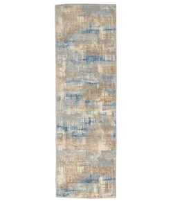 Calvin Klein CK950 Rush CK951 Blue Beige 2 ft. 3 in. X 7 ft. 3 in. Area Rug