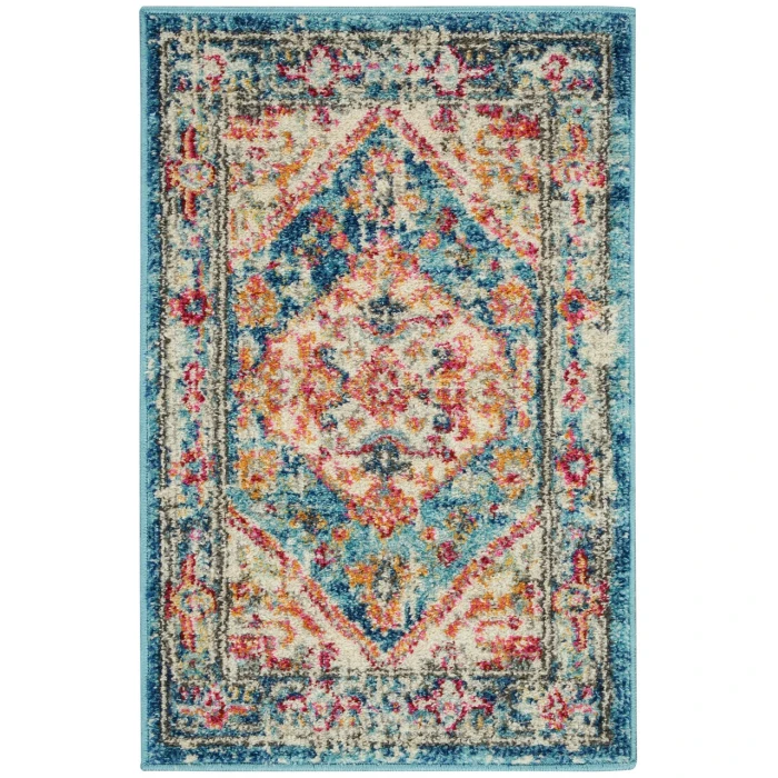 Nourison Passion Area Rug PSN23-Ivory/Light Blue