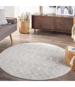 Nourison Home Whimsicle WHS02 Grey 5 ft. Round Area Rug