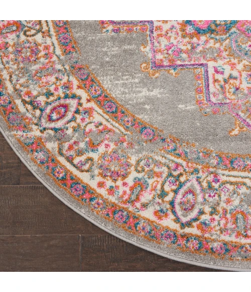 Nourison Passion Round Area Rug PSN03-Grey