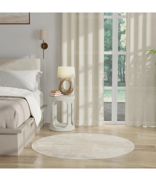 Nourison Serenity Home Ivory SRH06 4 ft. X Round Rug