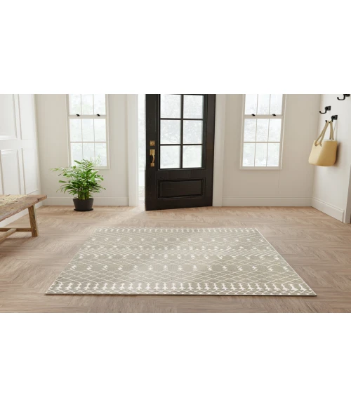 Nourison Astra Machine Washable Sage ASW10 4 ft. X 6 ft. Rectangle Rug