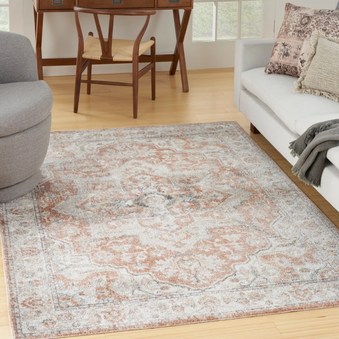 Nourison Astra Machine Washable Area Rug ASW12 Gold/Multicolor