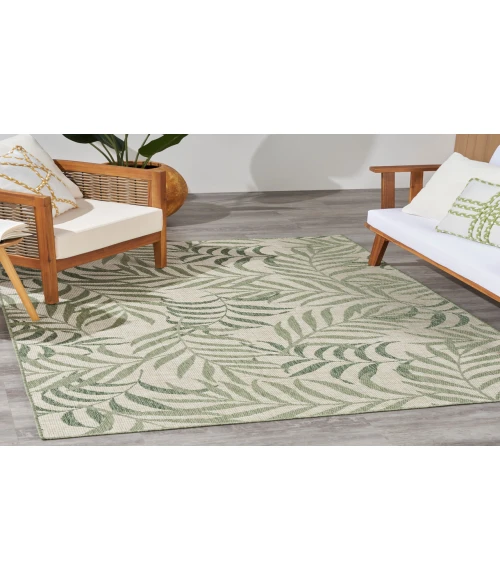 Nourison Garden Oasis Ivory Green GOA01 6 ft. X 9 ft. Rectangle Rug