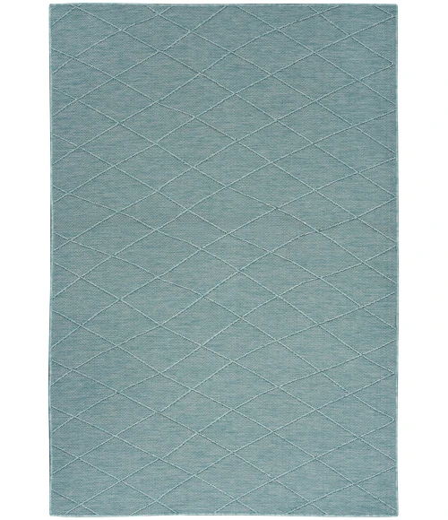 Nourison Washable Solutions Aqua WSL01 7 ft. X 10 ft. Rect. Rug