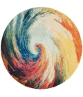 Nourison Celestial Round Area Rug CES07-Wave