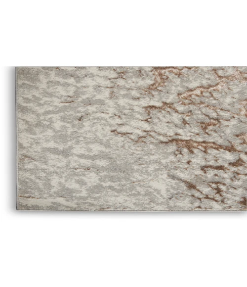 Inspire Me! Home Décor Metallic Grey Mocha MTL02 6 ft. X 9 ft. Rectangle Rug