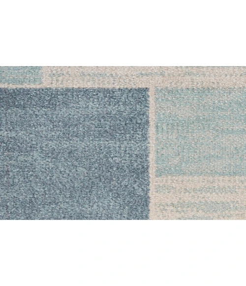 Nourison Astra Machine Washable Blue Ivory ASW09 4 ft. X 6 ft. Rectangle Rug