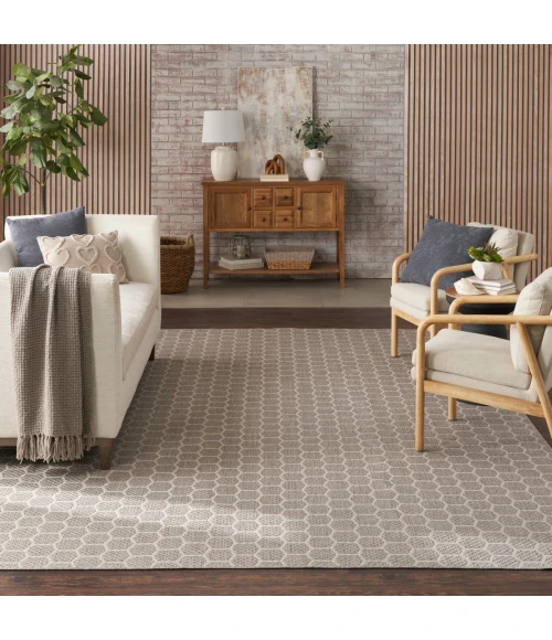 Nourison Twist Reversible Grey TWS01 8 ft. X 10 ft. Rect. Rug