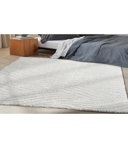 Calvin Klein Surfaces SFC01 Silver Grey 5 ft. 3 in. X 7 ft. 3 in. Area Rug