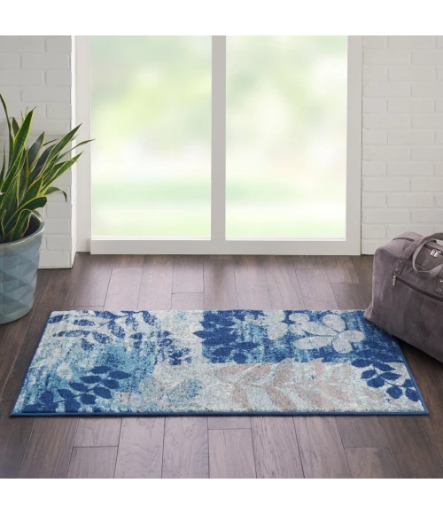 Nourison Tranquil Area Rug TRA01-Navy/Light Blue