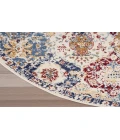 Nourison Grafix Blue Multicolor GRF31 4 ft. Round Rug