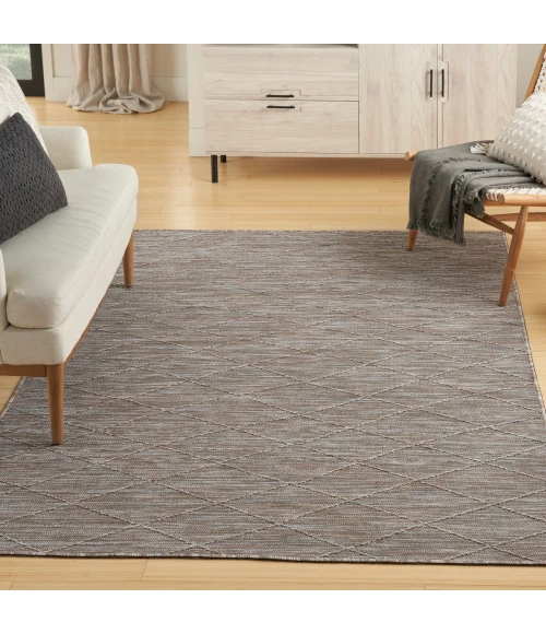 Nourison Washable Solutions Grey/Mocha WSL01 5 ft. X 7 ft. Rect. Rug
