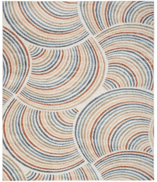 Nourison Astra Machine Washable Area Rug ASW08 Ivory/Multi