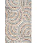 Nourison Astra Machine Washable Ivory Multicolor ASW08 10 ft. X 14 ft. Rectangle Rug