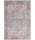 Nicole Curtis Machine Washable Series 1 Area Rug SR104 Blue/Multi 4' x 6'