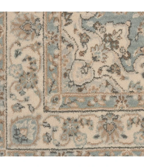 Nourison Living Treasures Area Rug LI15-Aqua/Ivory