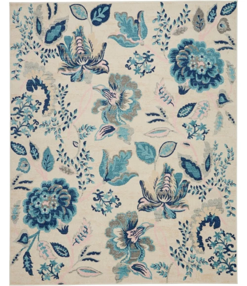 Nourison Tranquil Area Rug TRA02-Ivory/Light Blue