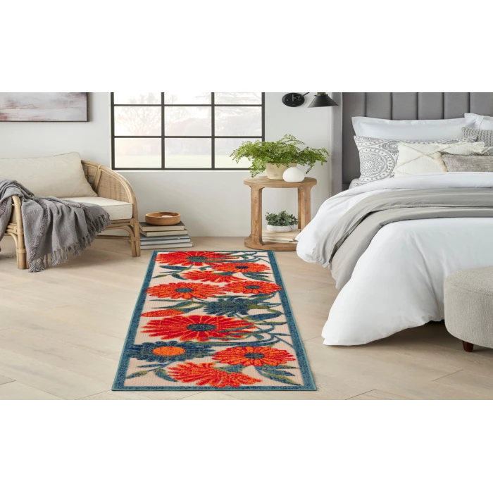Nourison Aloha Ivory Multicolor ALH33 2 ft. 3 in. X 8 ft. Rectangle Rug