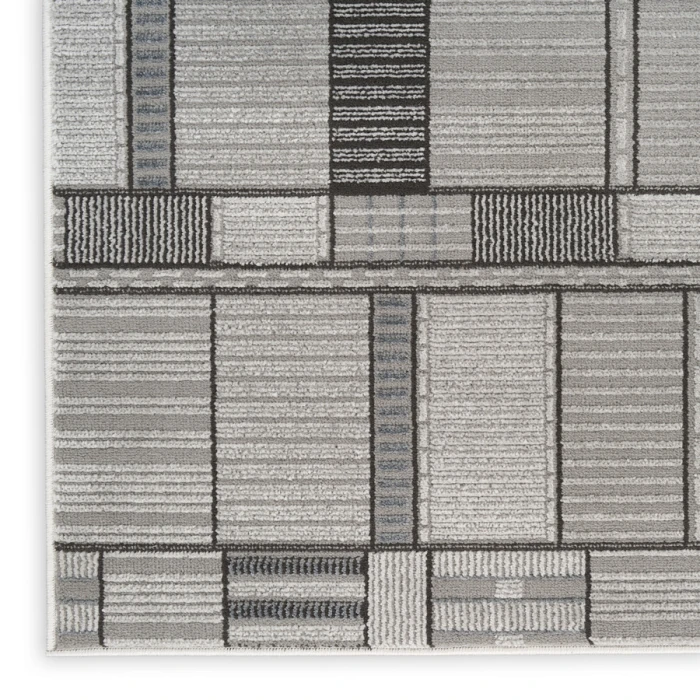 Nourison Home Nordic Black Grey NRC04 2 ft. X 6 ft. Rectangle Rug