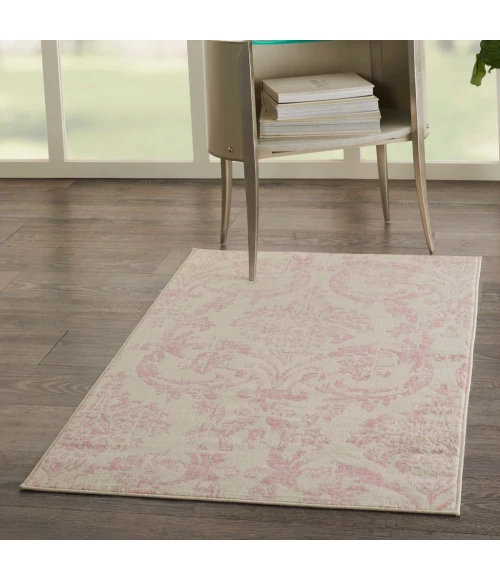 Nourison Jubilant Area Rug JUB09-Ivory/Pink
