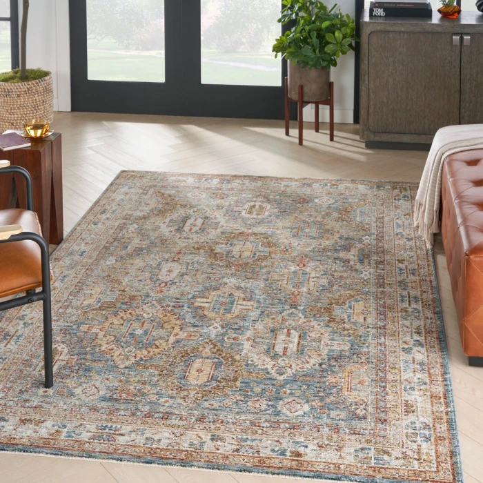 Nourison Sahar Blue SHR01 5 ft. X 8 ft. Rect. Rug