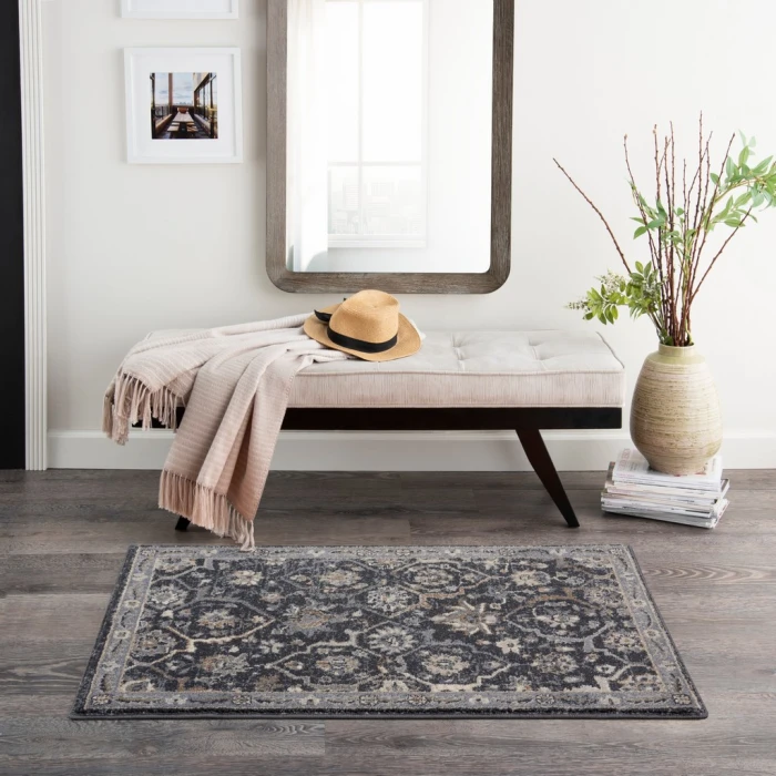 Kathy Ireland Moroccan Celebration Area Rug KI385-Navy