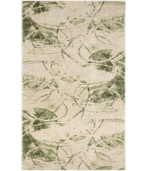Nourison Astra Machine Washable Beige Green ASW14 2 ft. X 6 ft. Rectangle Rug
