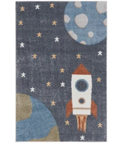 Nourison Home Astra Machine Washable ASW06 Sky Blue 4 ft. X 6 ft. Area Rug