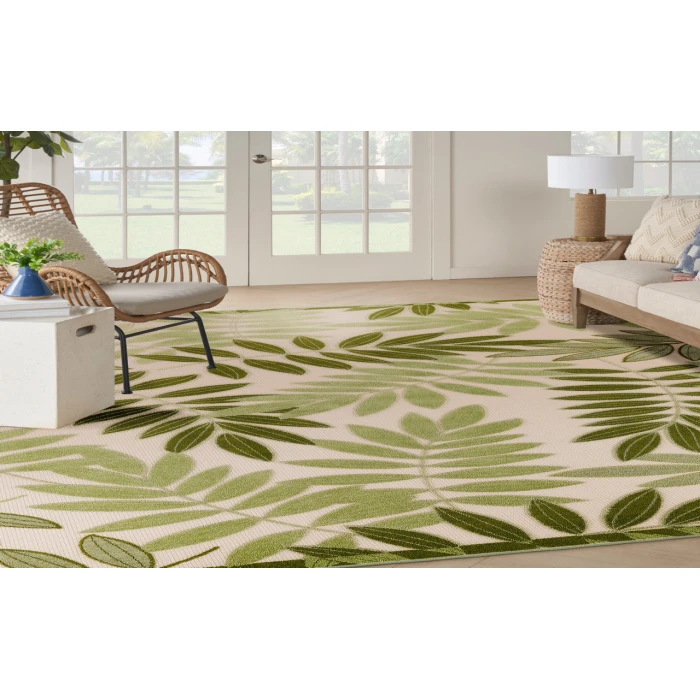 Nourison Aloha Ivory Green ALH18 12 ft. X 15 ft. Rectangle Rug
