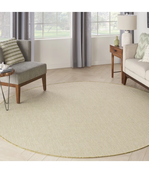 Nourison Home Courtyard Tan COU01 8ft. x Round Round Rug
