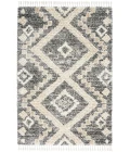 Nourison Oslo Shag Grey/Ivory OSL02 4 ft. X 6 ft. Rect. Rug