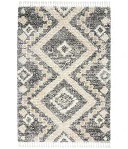 Nourison Home Oslo Shag OSL02 Grey/Ivory 4 ft. X 6 ft. Area Rug