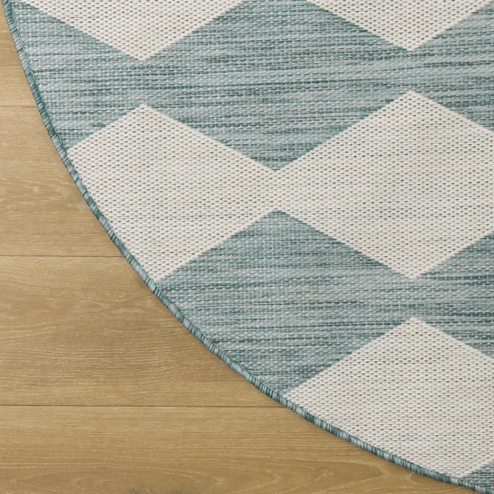Nourison Positano Aqua POS04 10ft. Round Rug