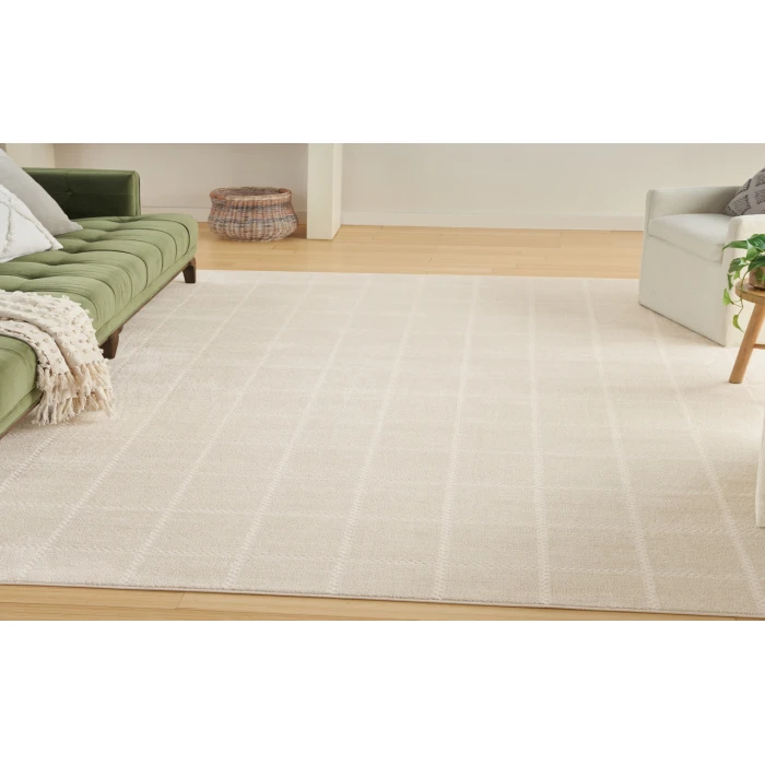 Nourison Serenity Home Ivory Cream SRH05 9 ft. X 12 ft. Rectangle Rug