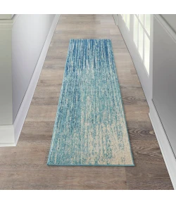 Nourison Home Passion PSN09 Navy Light Blue 2 ft. 2 in. X 7 ft. 6 in. Area Rug