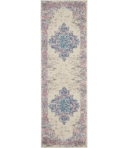 Nourison Home Grafix GRF14 Ivory Pink 2 ft. 3 in. X 7 ft. 6 in. Area Rug