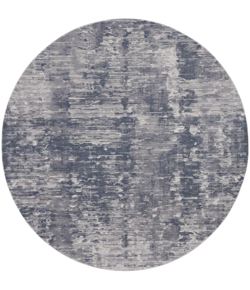 Nourison Rustic Textures Area Rug RUS05 Grey 5'3" Round