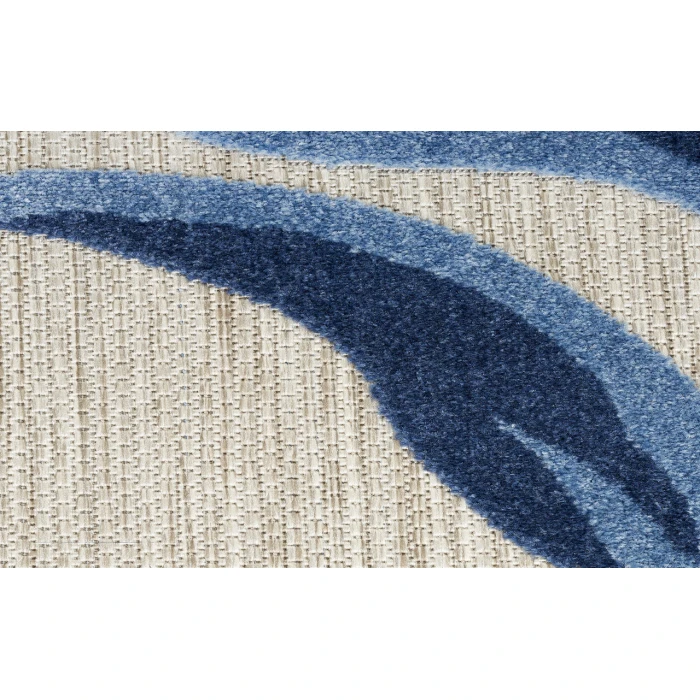 Nourison Aloha Blue Grey ALH33 5 ft. 3 in. Round Rug