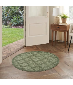 Nourison Home Easy Care NES01 Green 4 ft. Round Area Rug