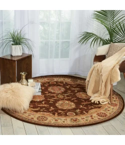 Nourison Home Living Treasures LI04 Brown 7 ft. 10 in. Round Area Rug
