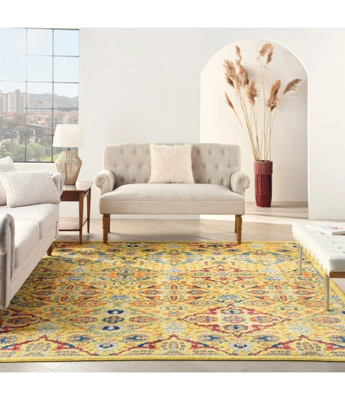 Nourison Allur Area Rug ALR03 Yellow Multicolor