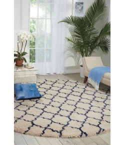 Nourison Home Amore AMOR2 Ivory/Blue 7 ft. 10 in. Round Area Rug