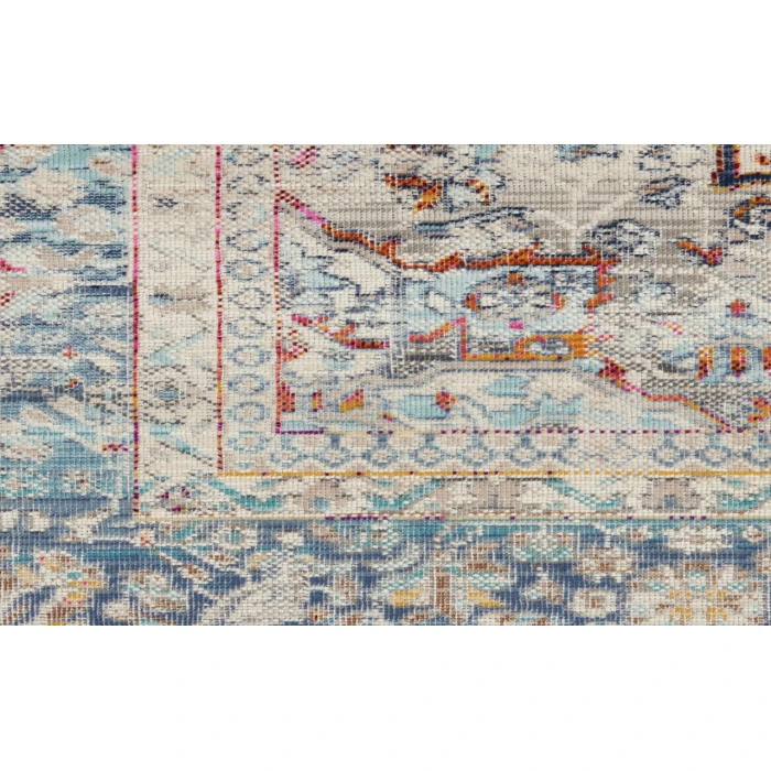 Nourison Vintage Kashan Ivory Blue VKA07 2 ft. X 4 ft. Rectangle Rug