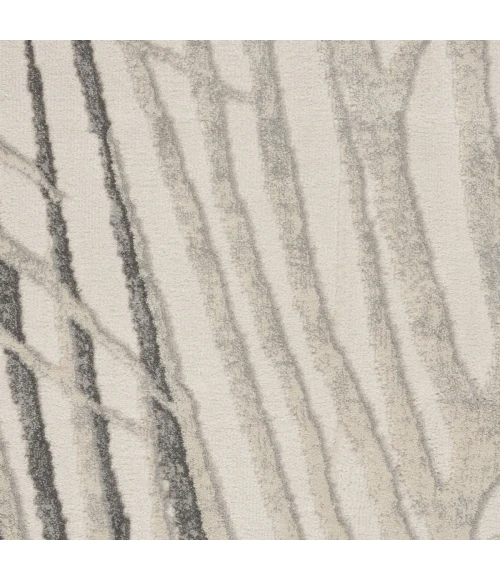 Nourison Rustic Textures Area Rug RUS17 Ivory/Grey 5'3" Round