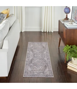 Nourison Home New Concept Washables SR101 Grey 2 ft. 2 in. X 10 ft. Area Rug